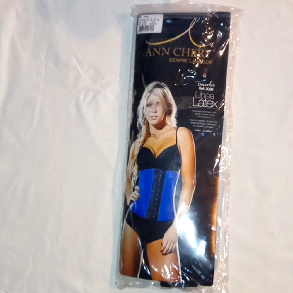 Waist Trainer by Ann Chery size 30  XS Blue Sports Slimmer Faja Azul Nwt